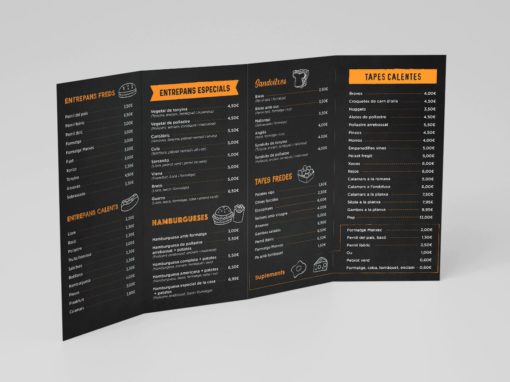 Diseño carta Can Vilamar